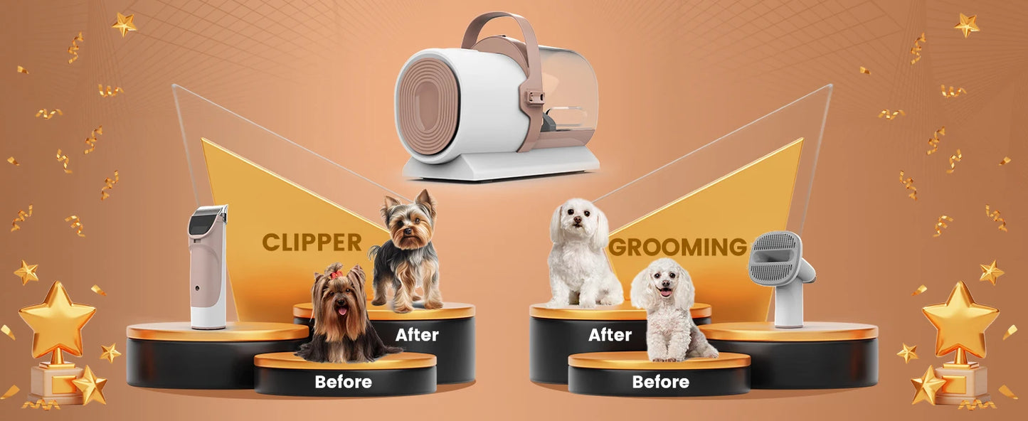 11000Pa Pet Grooming Vacuum With Adjustable Brush