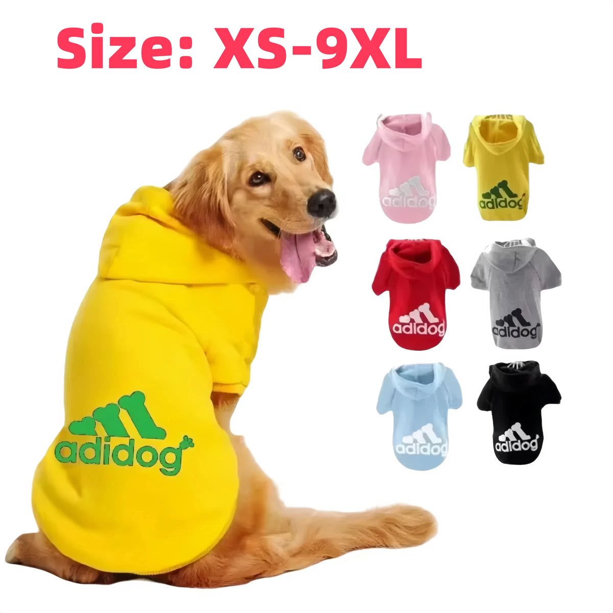 Adidog Dog Hoodies Small and Large Breeds