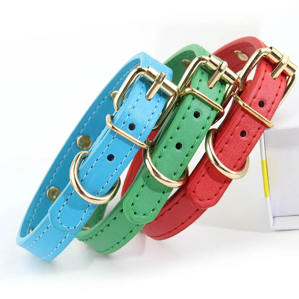 Moon and Stars Soft Leather Collars