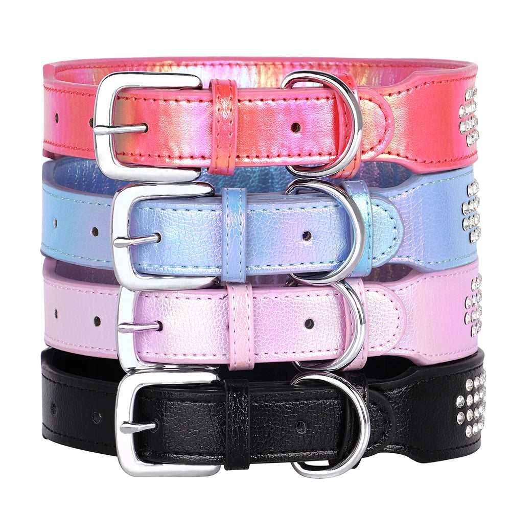 Bling Rhinestone Dog Collar For Medium to Large Dogs