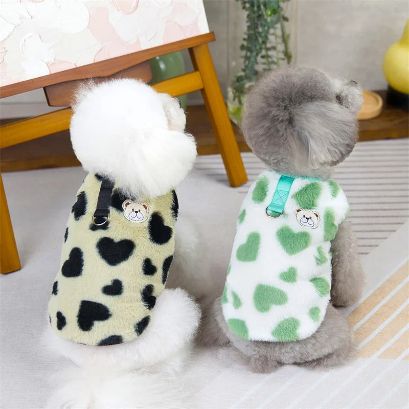 Winter Fleece Heart Pet Fashion Jacket