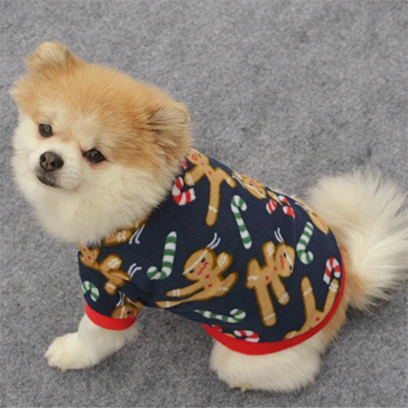 Christmas Fleece Shirts for Small Pets