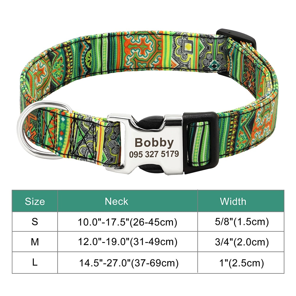 Personalized Pet Collar Nylon