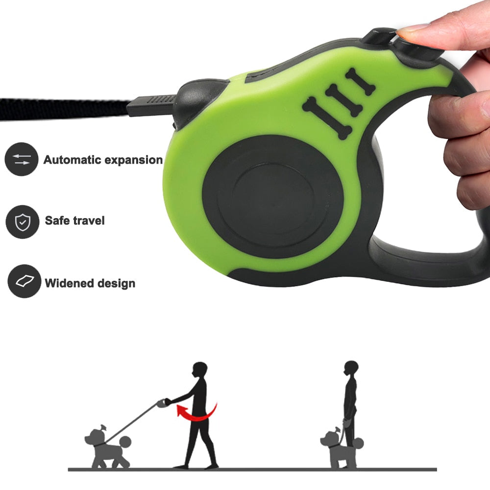 Leash 3m 5m: Durable, Automatic, Retractable