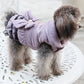 Dog or Cat Dress Coat Bow & Lace Design