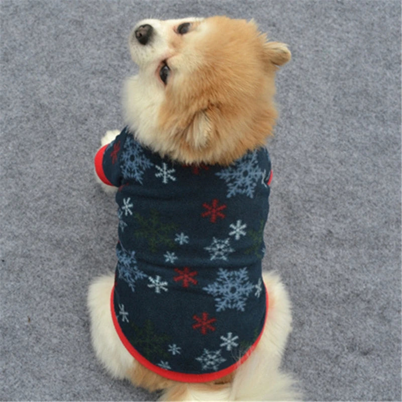 Christmas Fleece Shirts for Small Pets