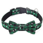 Christmas Plaid Snowflake Dog Collar with Bow Tie