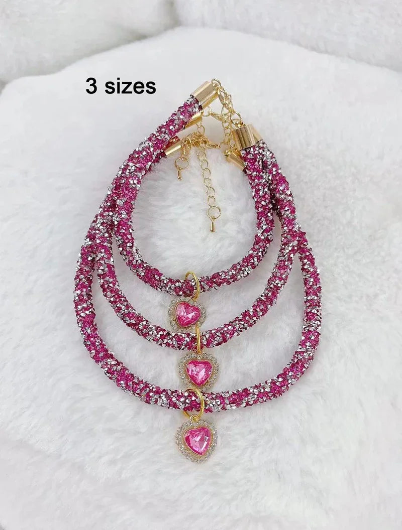 Heart Pendant Fashionable Pet Necklace