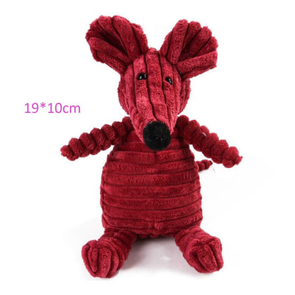 Plush Dog Toy Animals Shape Bite Resistant Squeaky