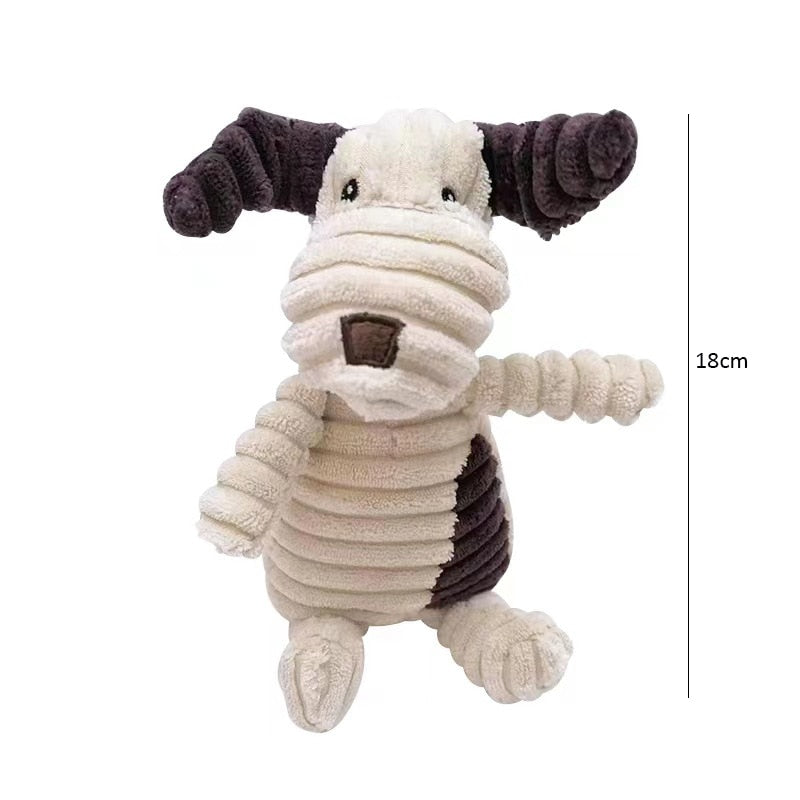 Animal Corduroy Squeak Toys for Dogs