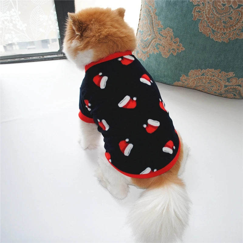 Christmas Fleece Shirts for Small Pets