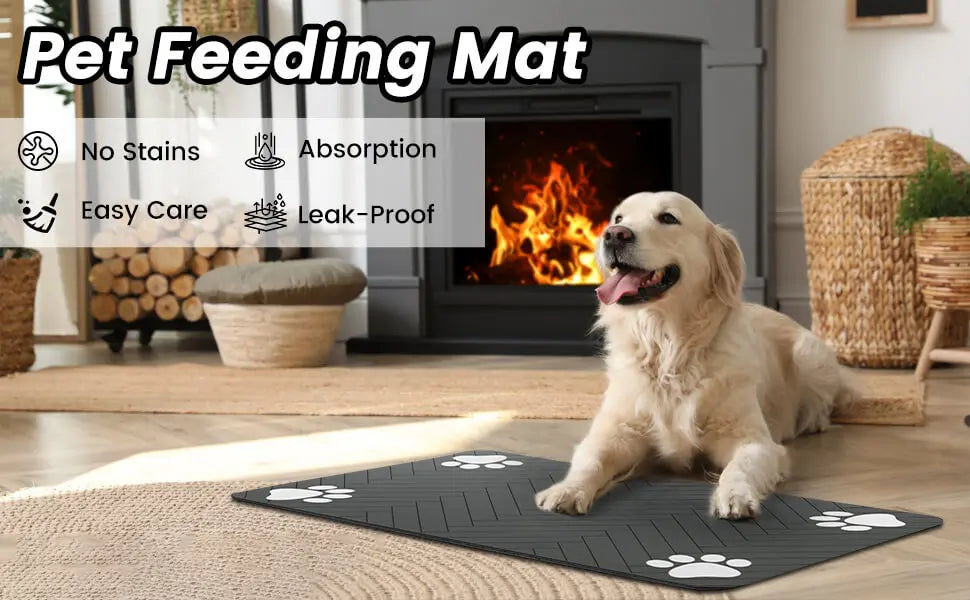 Absorbent Pet Placemat For Food and Water Dish