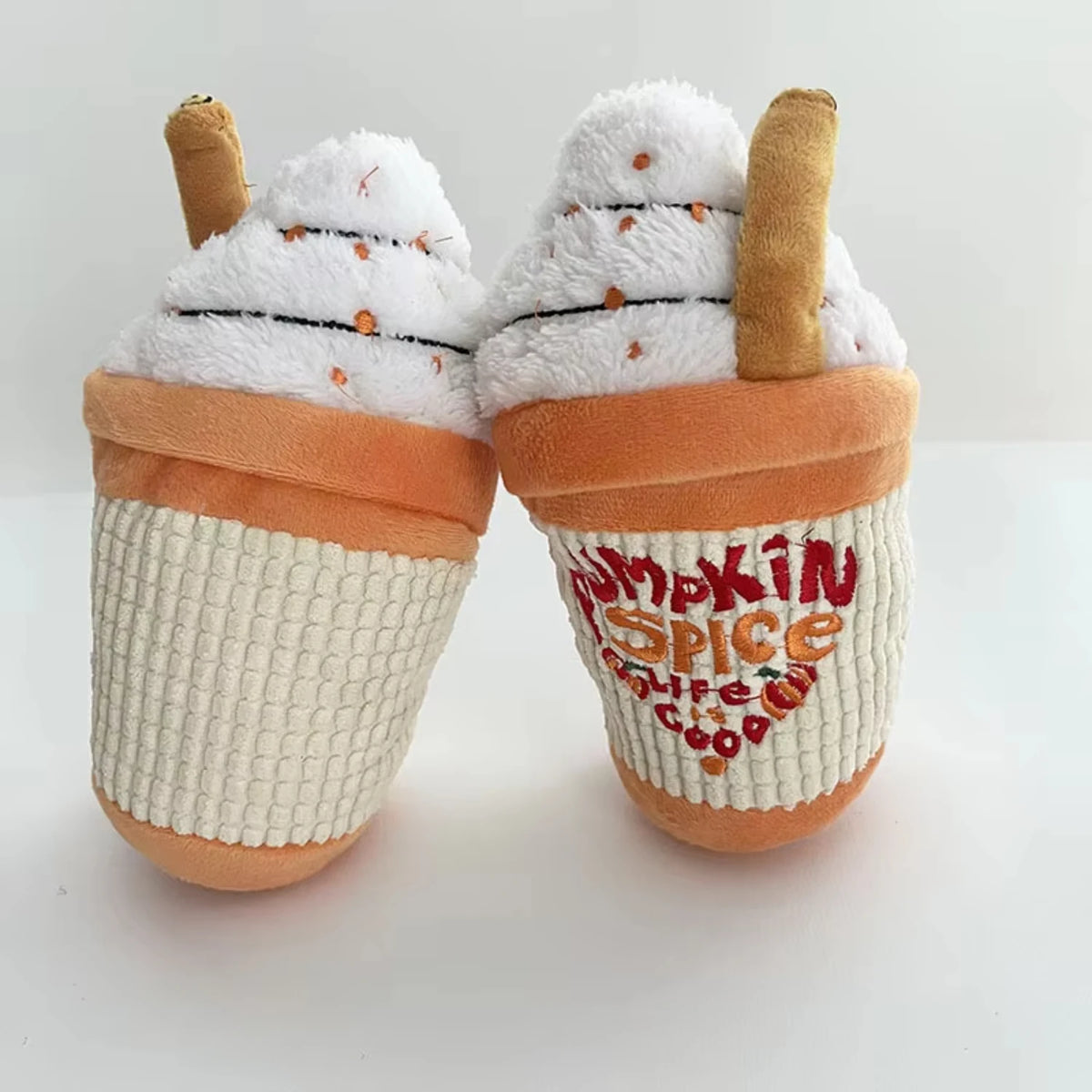 Plush Chew Squeaky Coffee Cup Design