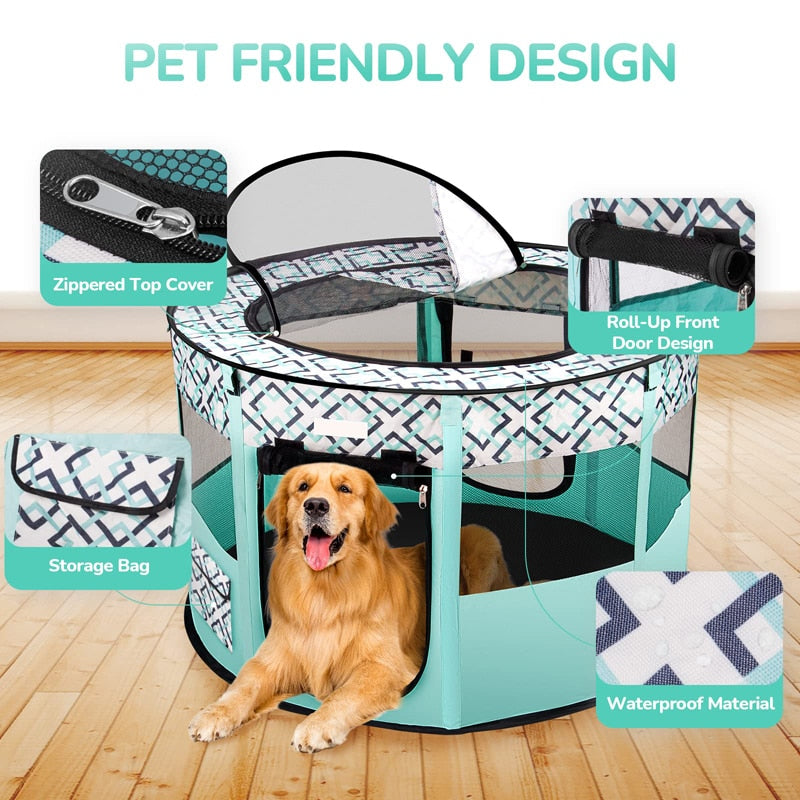 Portable Small Dog Durable Playpen: Crate Great for Indoor/Outdoor Travel