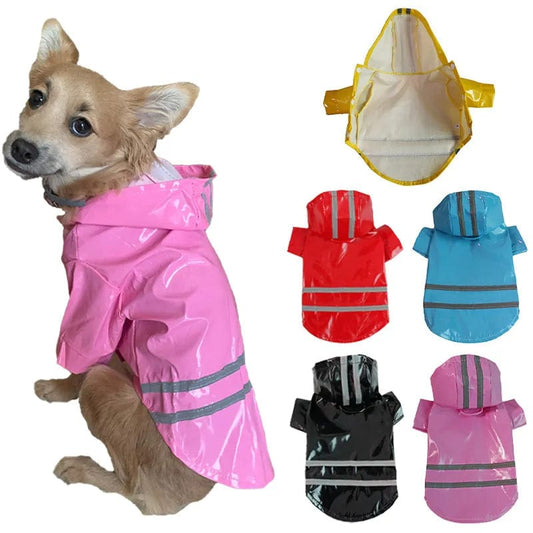 Waterproof Dog Raincoat Reflective Pet Poncho