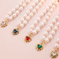 Pearl Chain Accessories for Cats Zircon Heart Pet Products Small