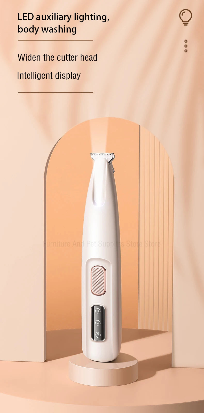 New Hair Trimmer with LED Light Fully Waterproof