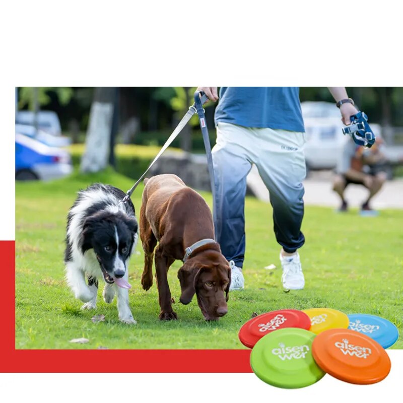 Dog Flying Discs Rubber Bite Resistant  Chew Toy