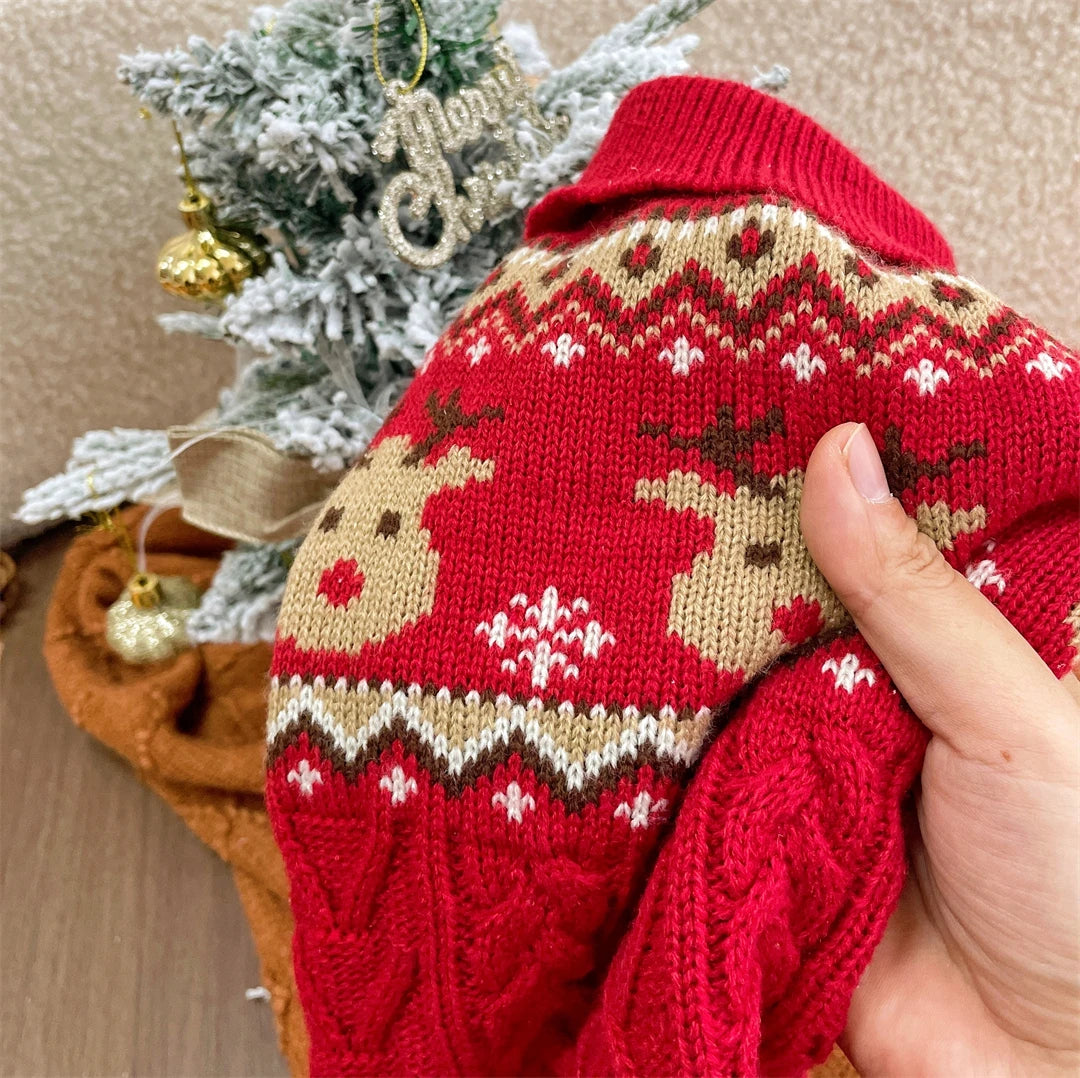 Knitted Christmas Sweaters for Cats and Small to Medium Dogs