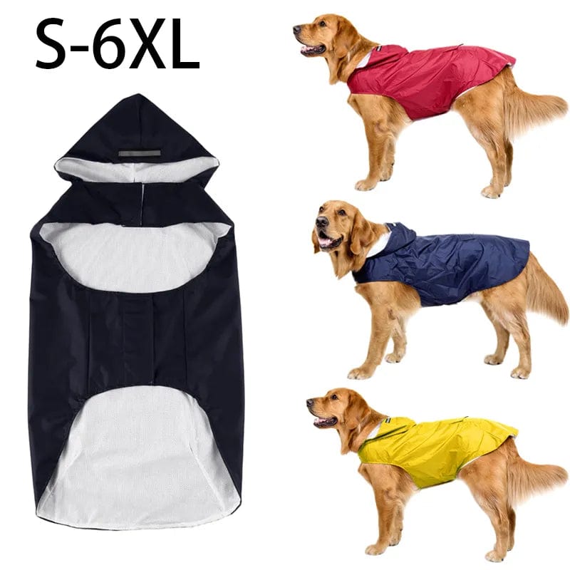 Dog Raincoat Waterproof Hoodie Jacket Rain Poncho Pet Rainwear Clothes