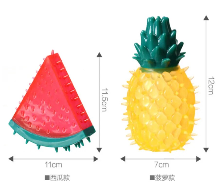 Pet Teething Toy Cooling Reusable Dog Cooling Summer Frozen Fruit Shape Toy