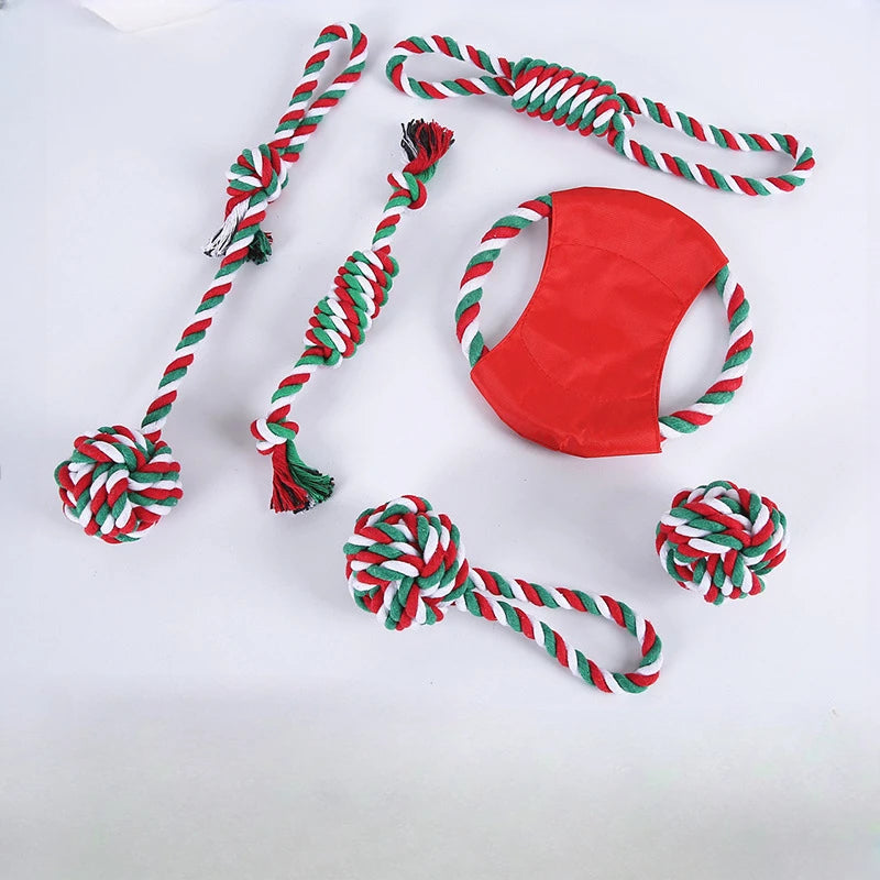 Christmas Series Dog Cotton Rope Toys