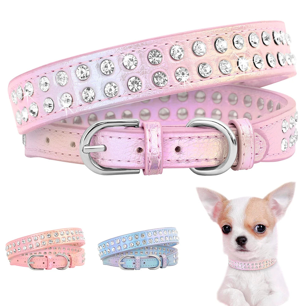 Rhinestone Dog Collar For Small and Medium Dogs