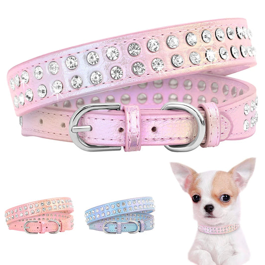 Rhinestone Dog Collar For Small and Medium Dogs