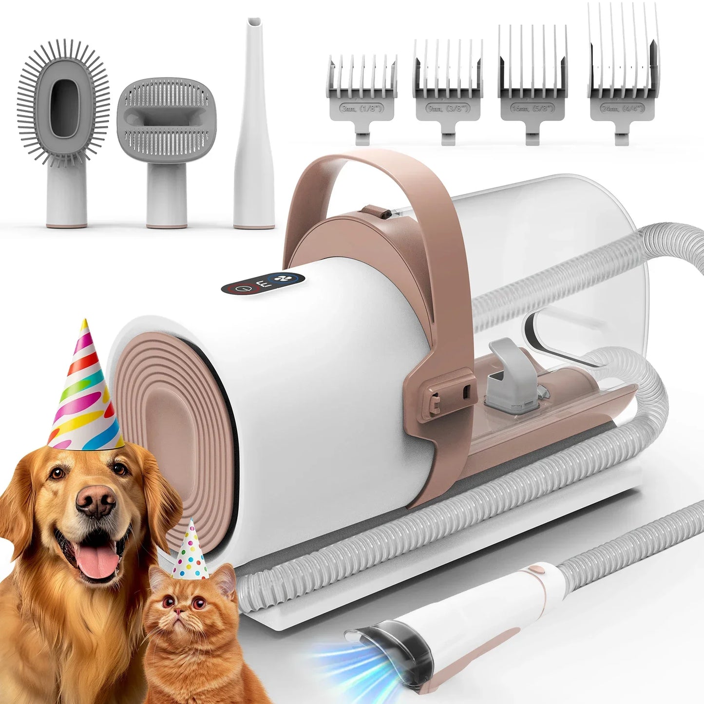 Pet Vacume brush and clipper, Dog hair grooming vaccume