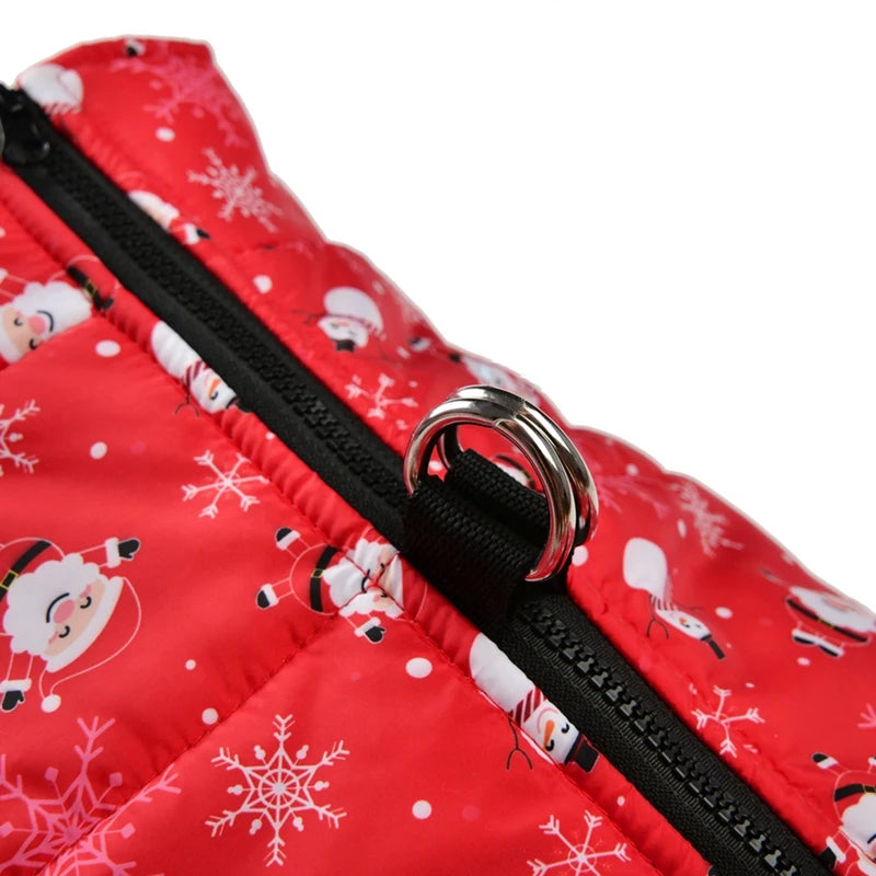 Christmas Style Cotton Jacket Ski Wear For Large Dogs