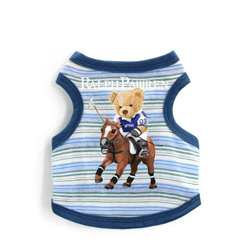 Cute Bear Dog Clothes Summer Pet Vest