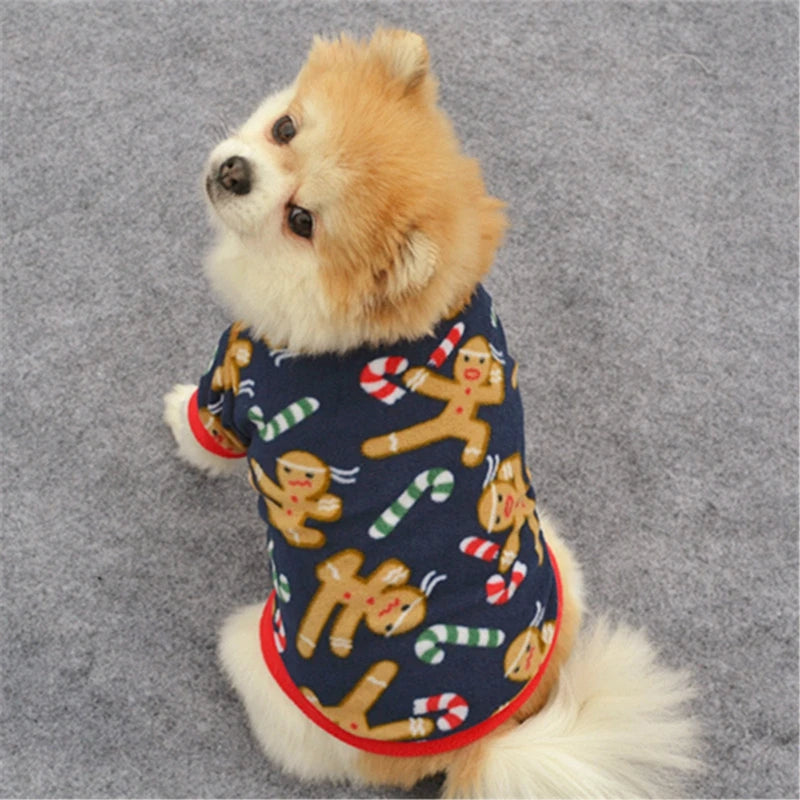 Christmas Fleece Shirts for Small Pets