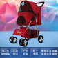 Outdoor Pet Carrier Stroller Multicolor Oxford Cloth Steel Pipe High-intensity 4-wheels