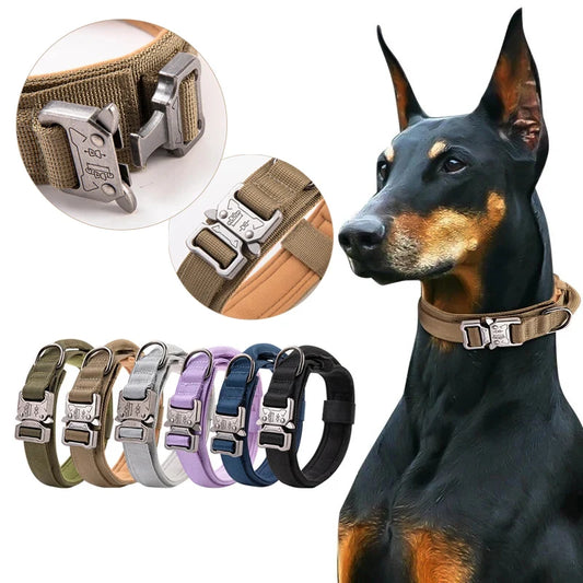 Heavy Duty Tactical Dog Collar with Handle