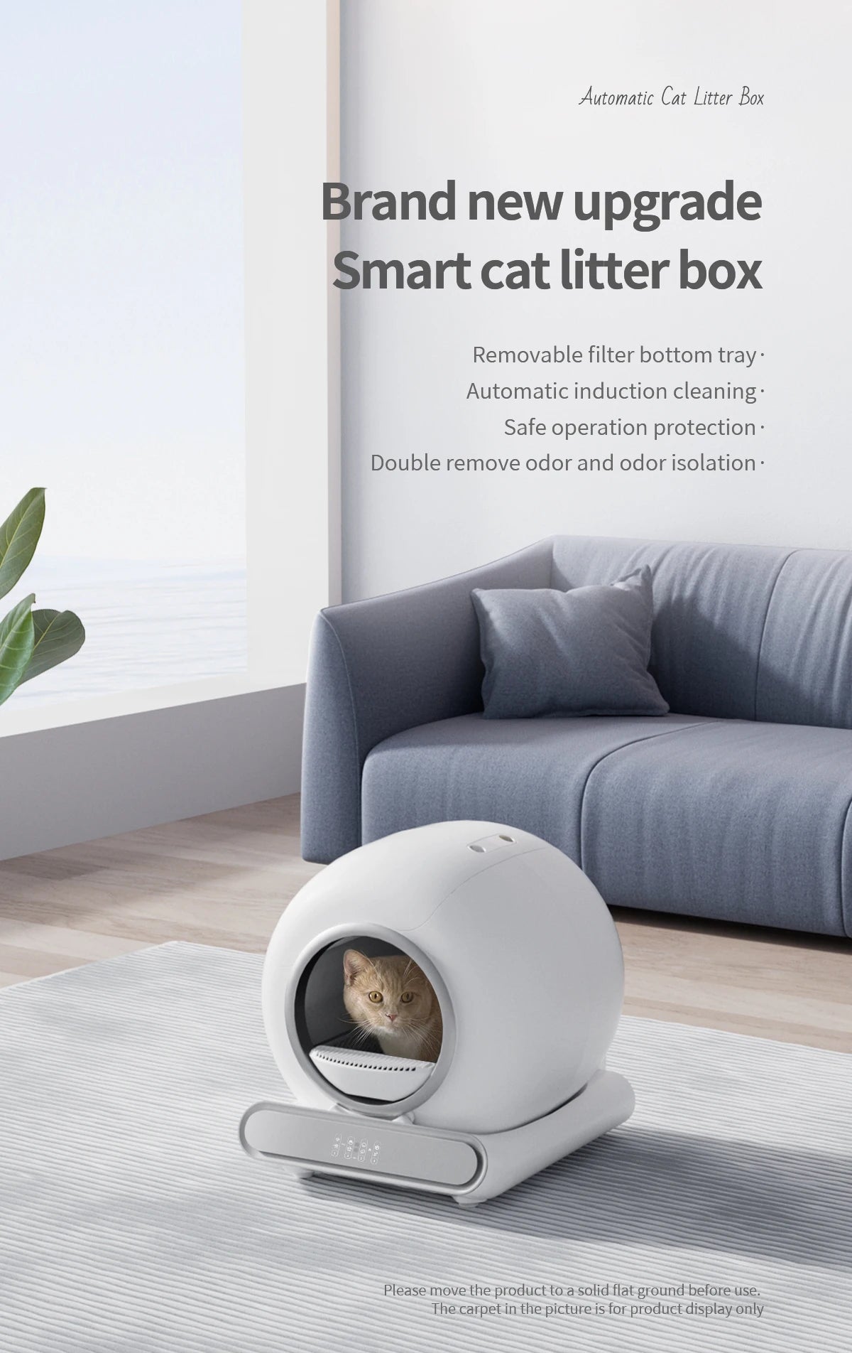 Automatic Smart Cat Litter Box Self Cleaning App