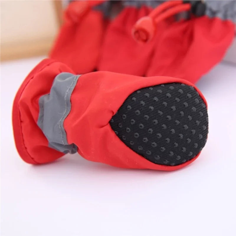 4pcs/set Waterproof Antislip Pet Shoes