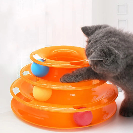 Three-layer ball cat Turntable