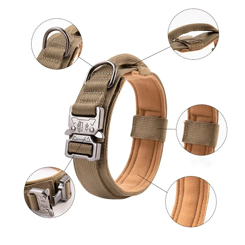 Heavy Duty Tactical Dog Collar with Handle