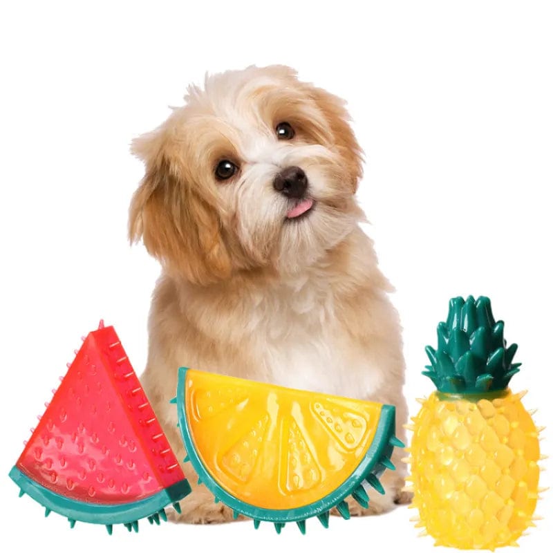 Pet Teething Toy Cooling Reusable Dog Cooling Summer Frozen Fruit Shape Toy