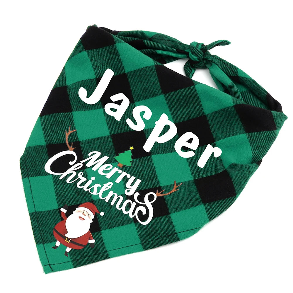 Personalized Dog Cat Christmas Collar Bandana