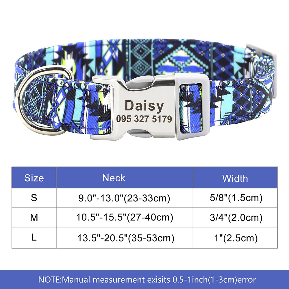 Personalized Pet Collar Nylon