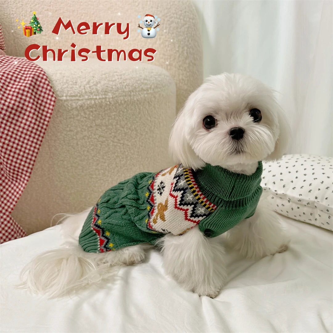 Knitted Christmas Sweaters for Cats and Small to Medium Dogs