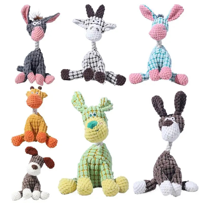 Corduroy Plush Chew Toy For Dogs
