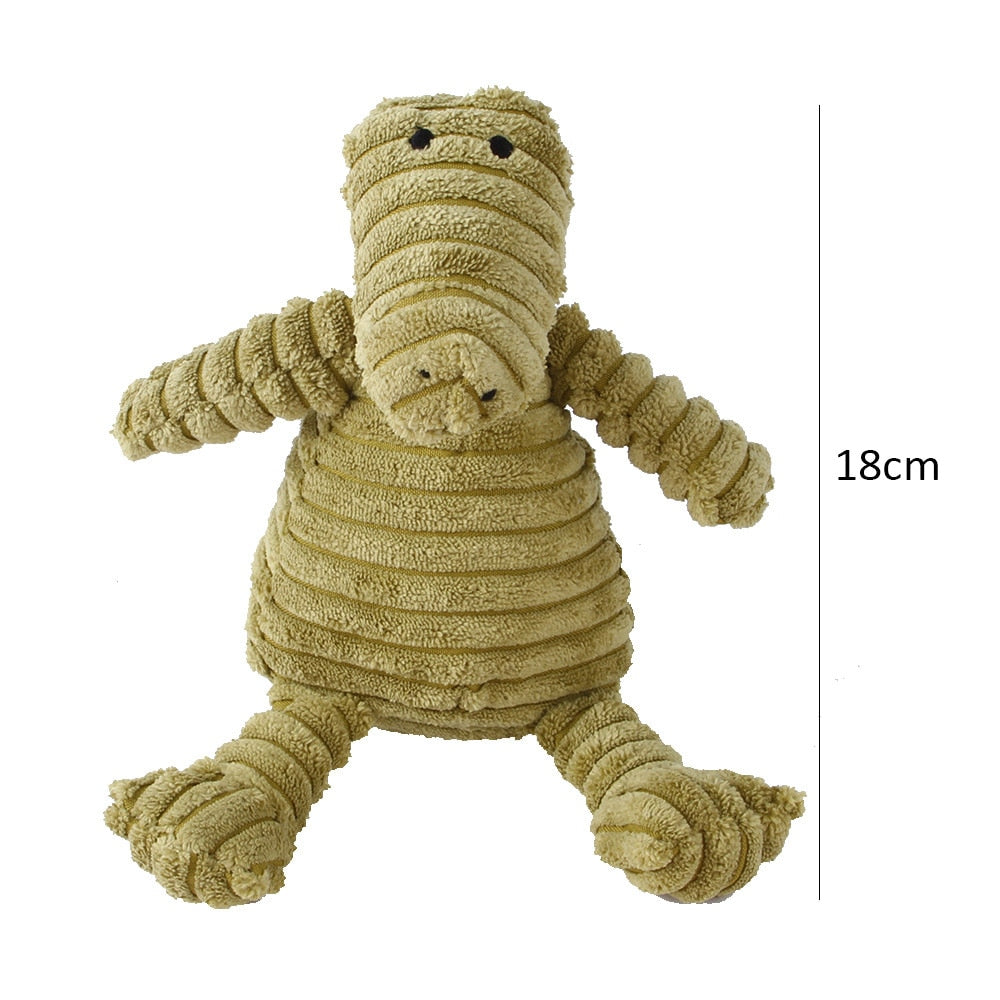 Animal Corduroy Squeak Toys for Dogs