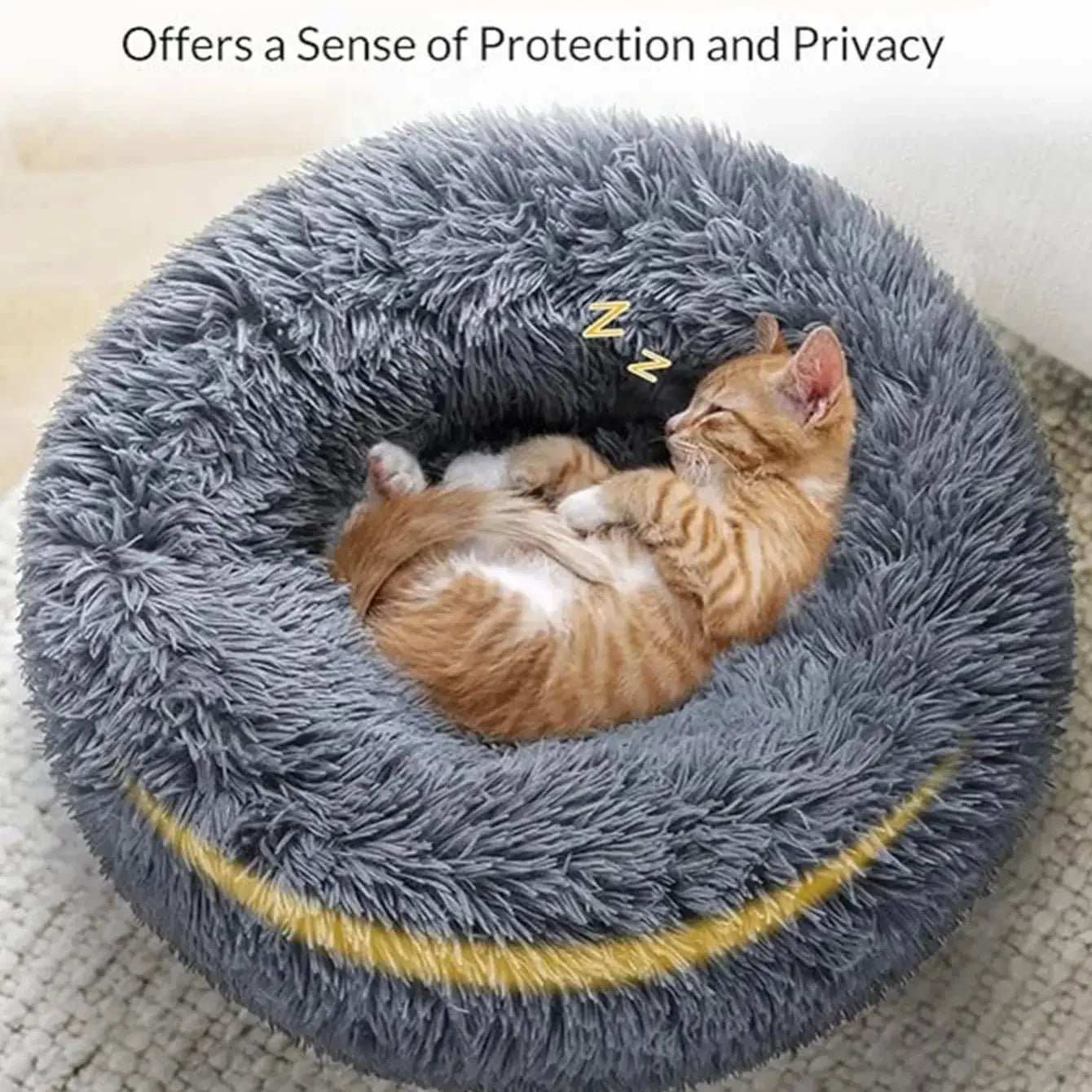 40-90cm Round Plush Pet Bed