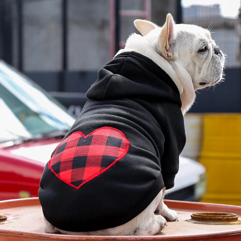 Thick Paw Print or Heart Print Pet Hoodie