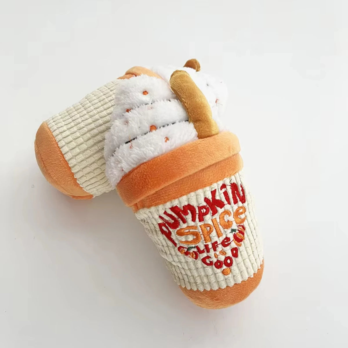 Pet Plush Chew Toy - Coffee Cup Design