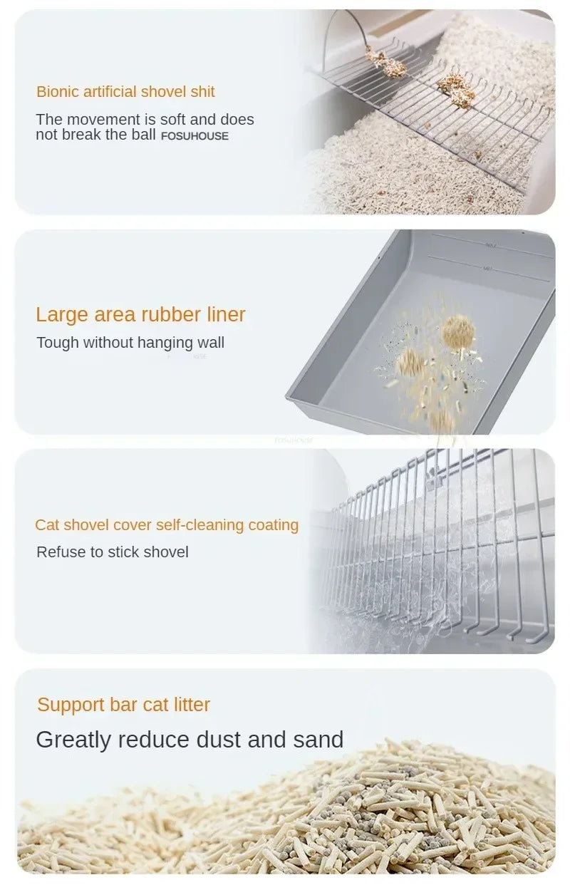 Self-cleaning Open Cat Litter Box Automatic Intelligent