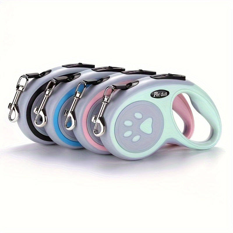 RetractablePaw Print Nylon Dog Leash