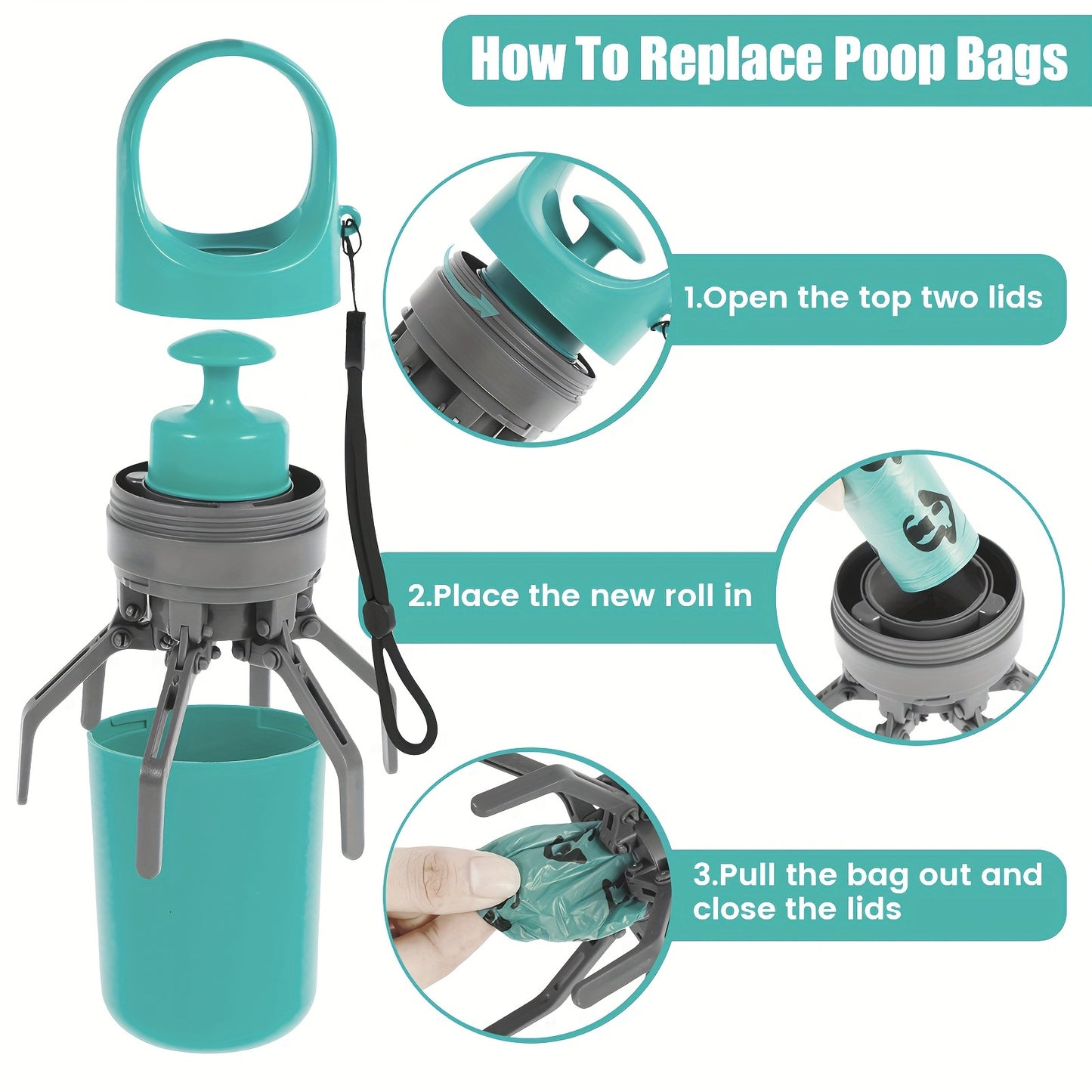 QuickClean Pet Poop Picker - Portable Outdoor Scoop